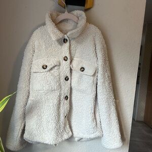 btween Cream Teddy Jackets